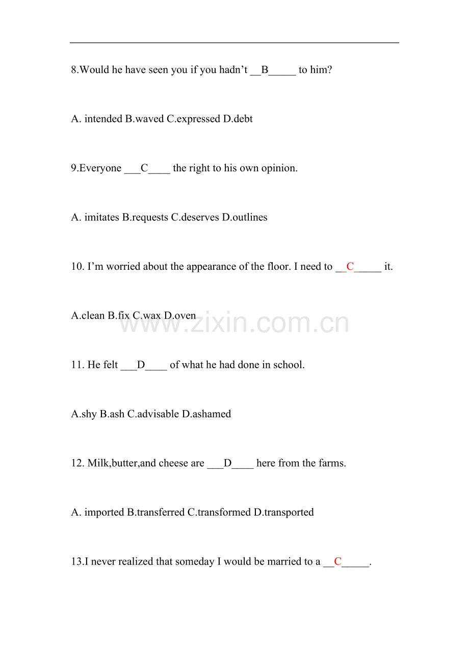 大学英语四级练习题单项选择题.pdf_第2页