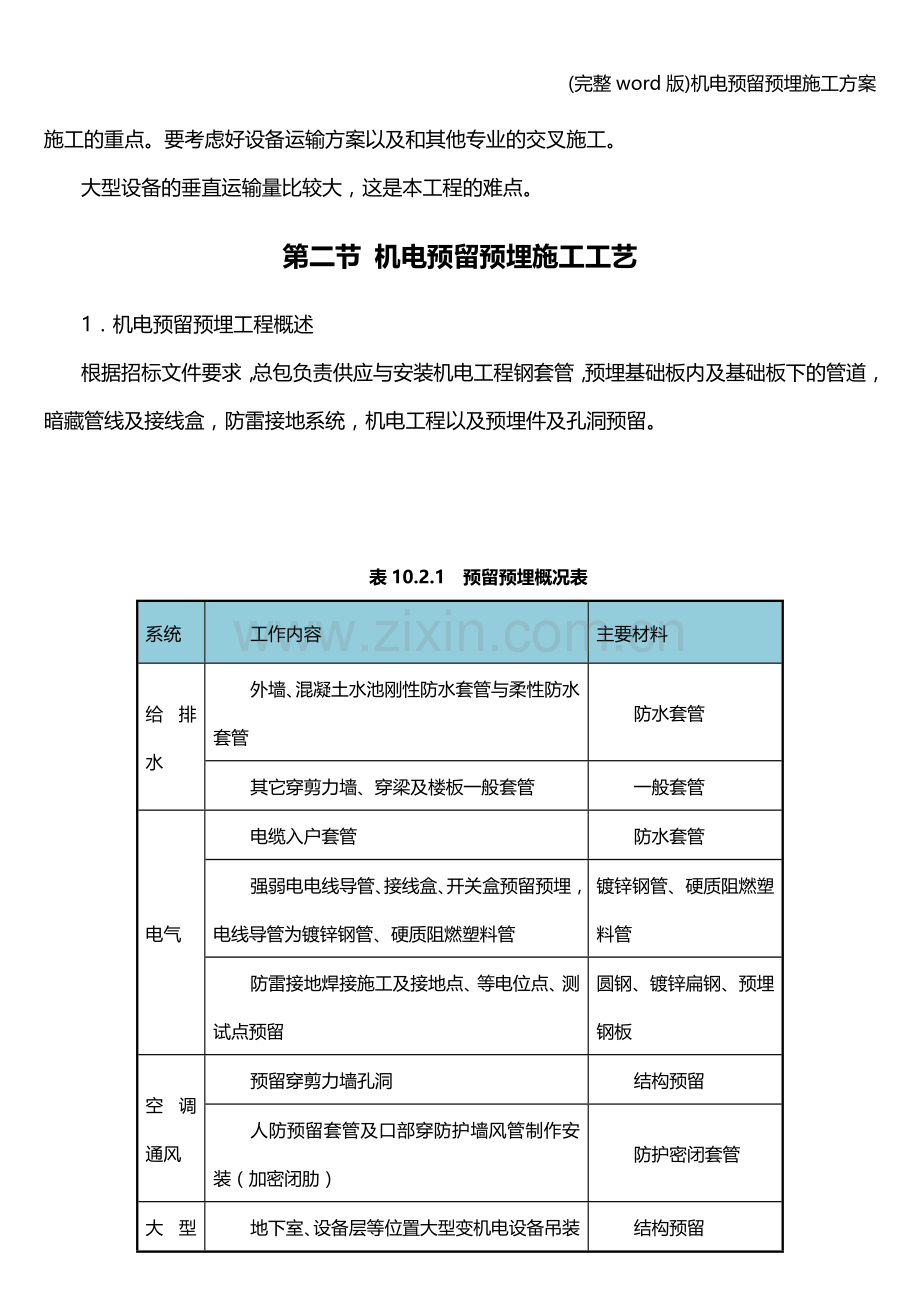 机电预留预埋施工方案.doc_第2页