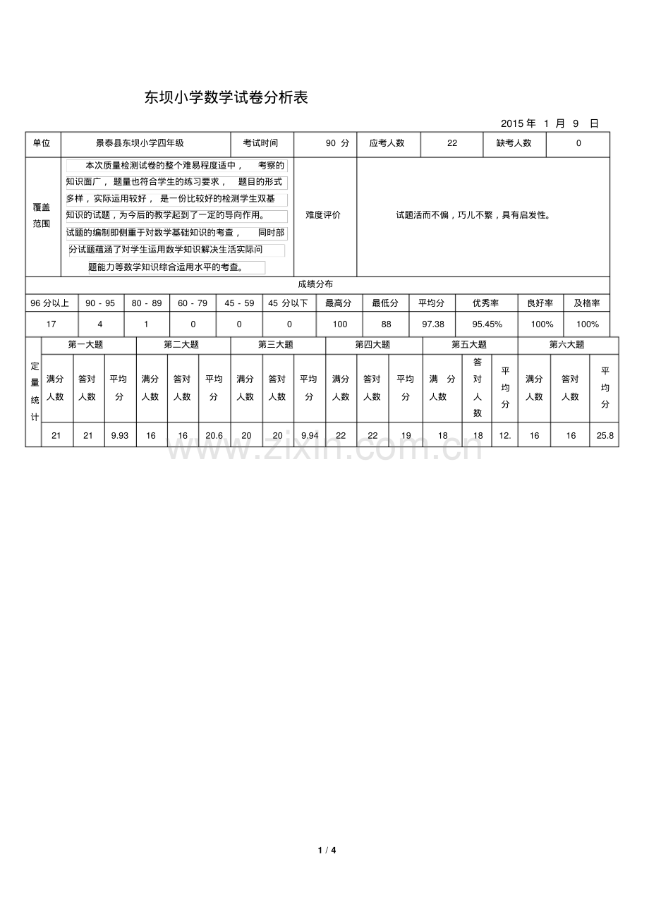 小学数学试卷分析表.pdf_第1页