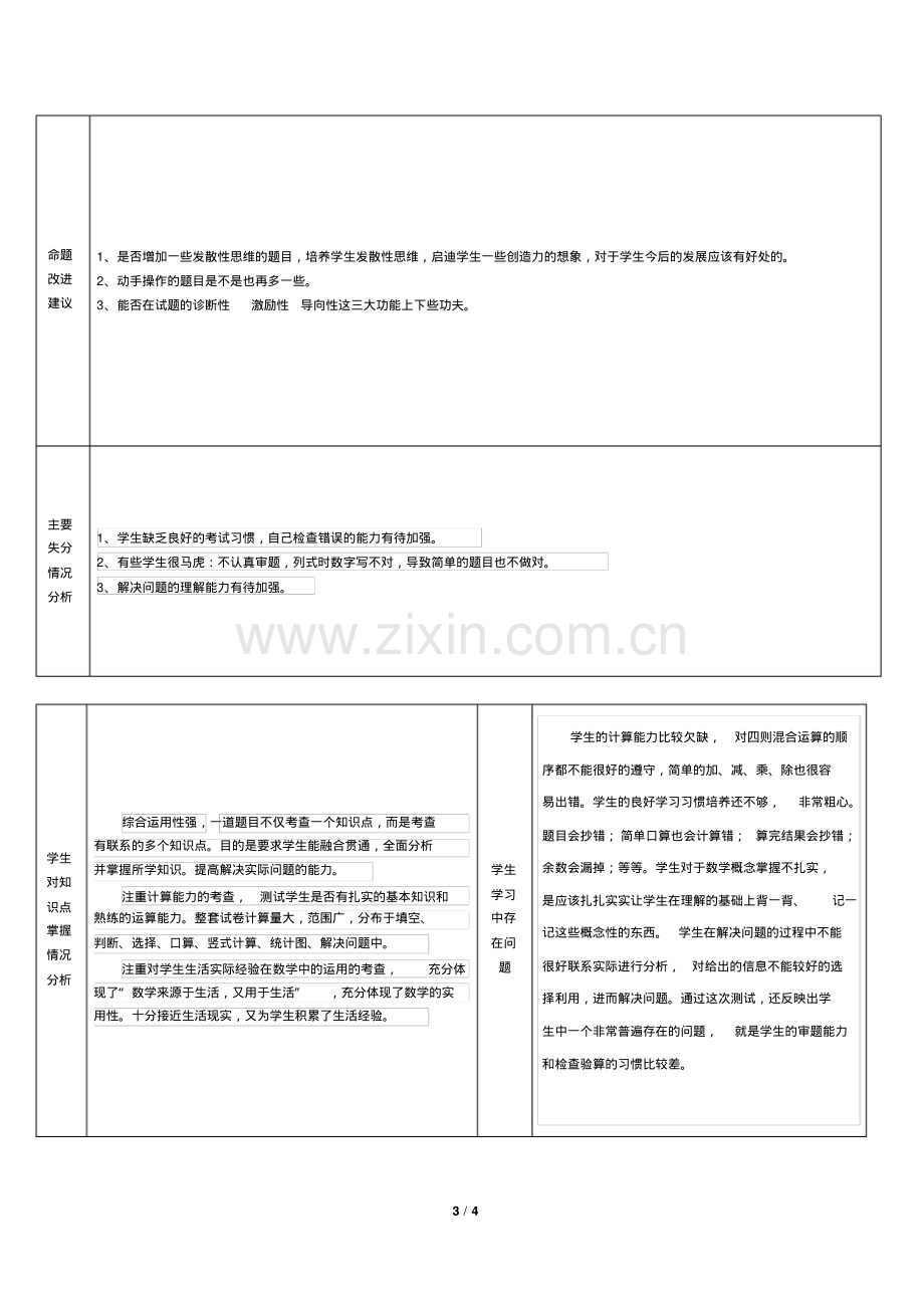 小学数学试卷分析表.pdf_第3页