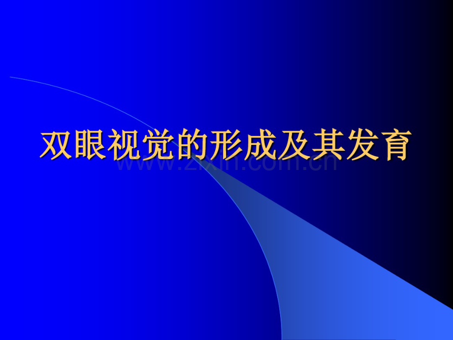 双眼视觉的形成及其发育.pdf_第1页