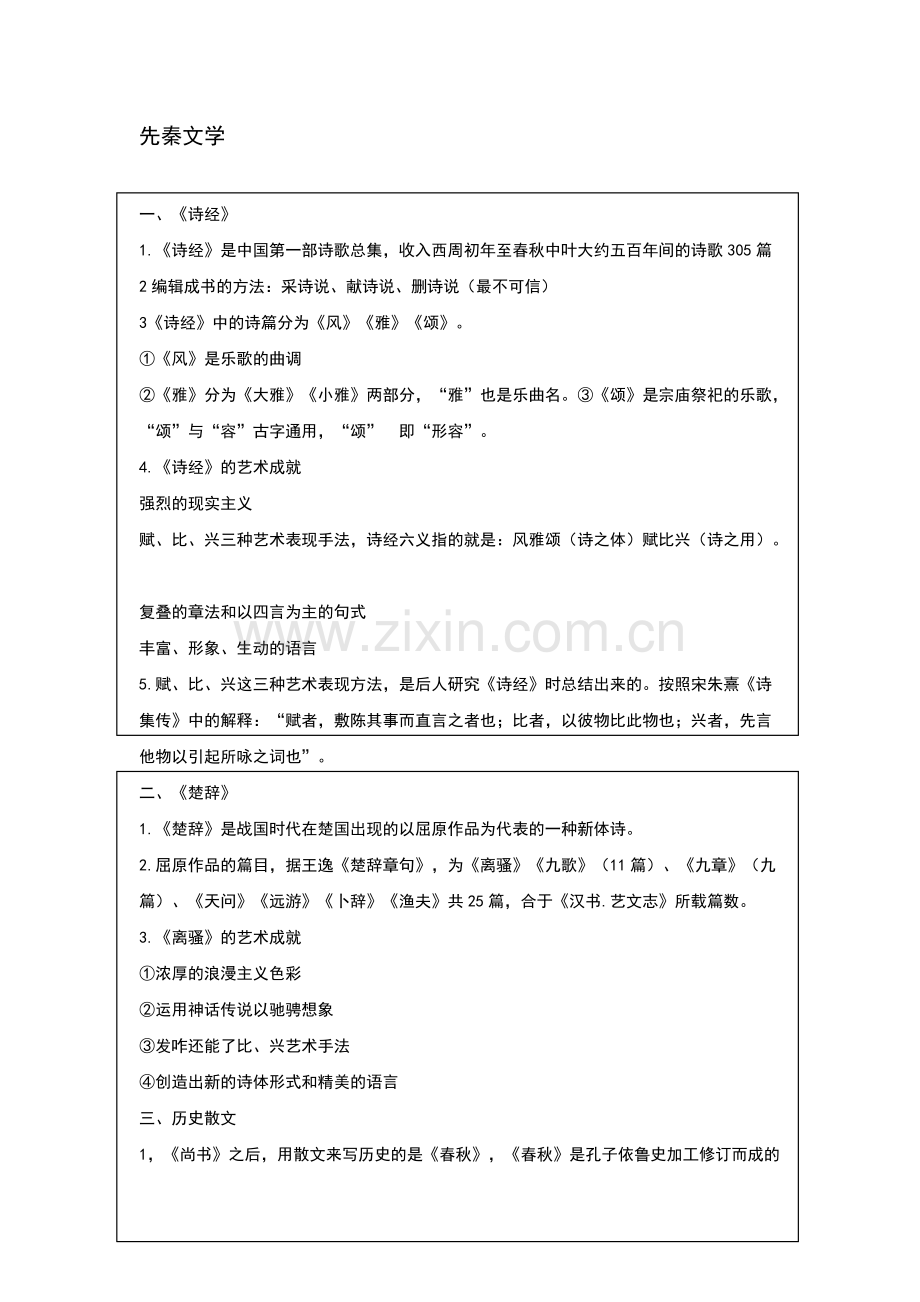 中国古代文学知识点整理.pdf_第1页