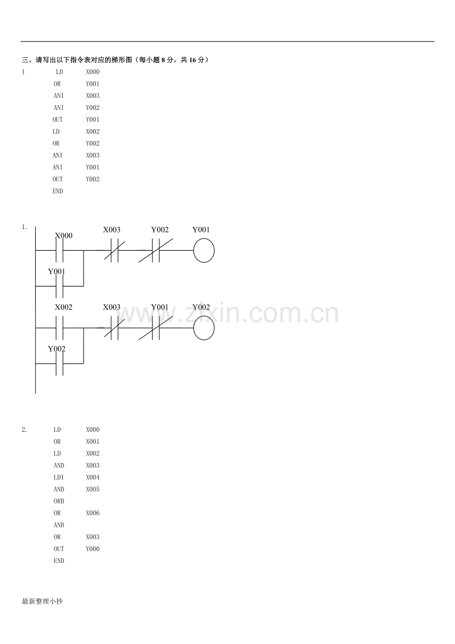 电大专科可编程控制器应用期末复习考试试题+复习小抄.doc_第3页