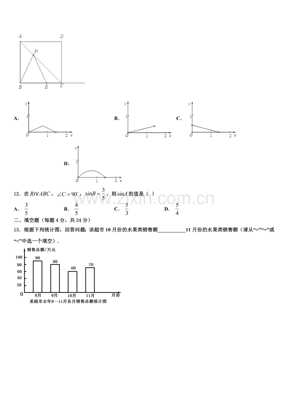 2022年山东省滨州阳信县联考数学九年级第一学期期末复习检测模拟试题含解析.doc_第3页