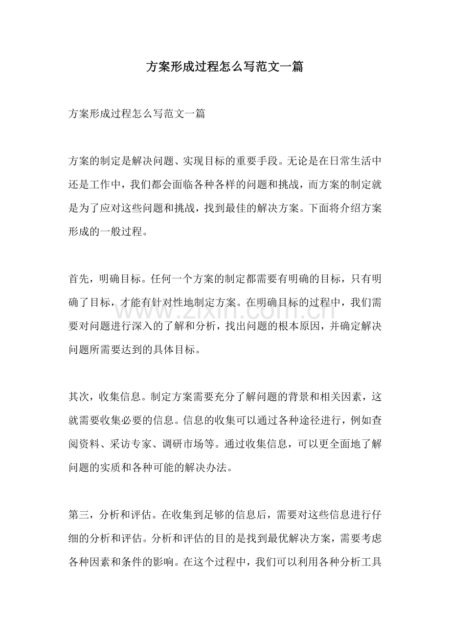 方案形成过程怎么写范文一篇.docx_第1页