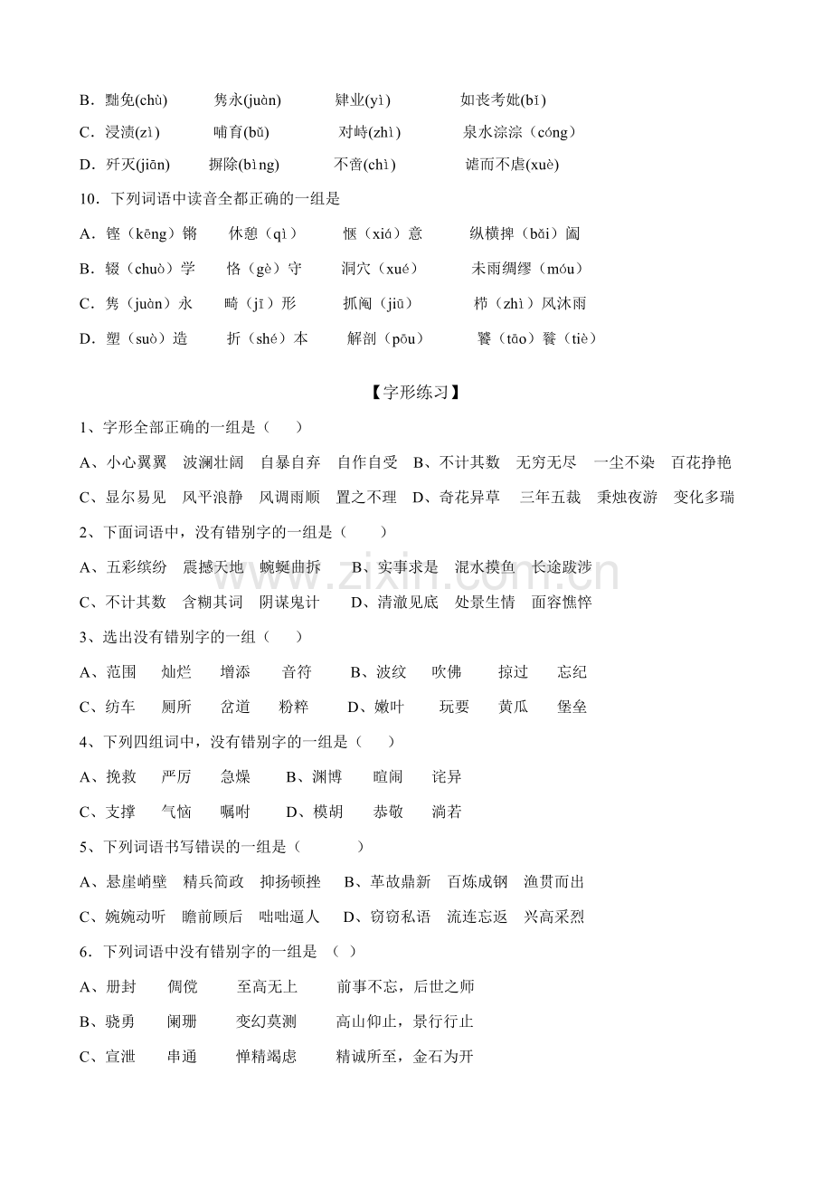 小升初字音、字形、词语练习.doc_第2页