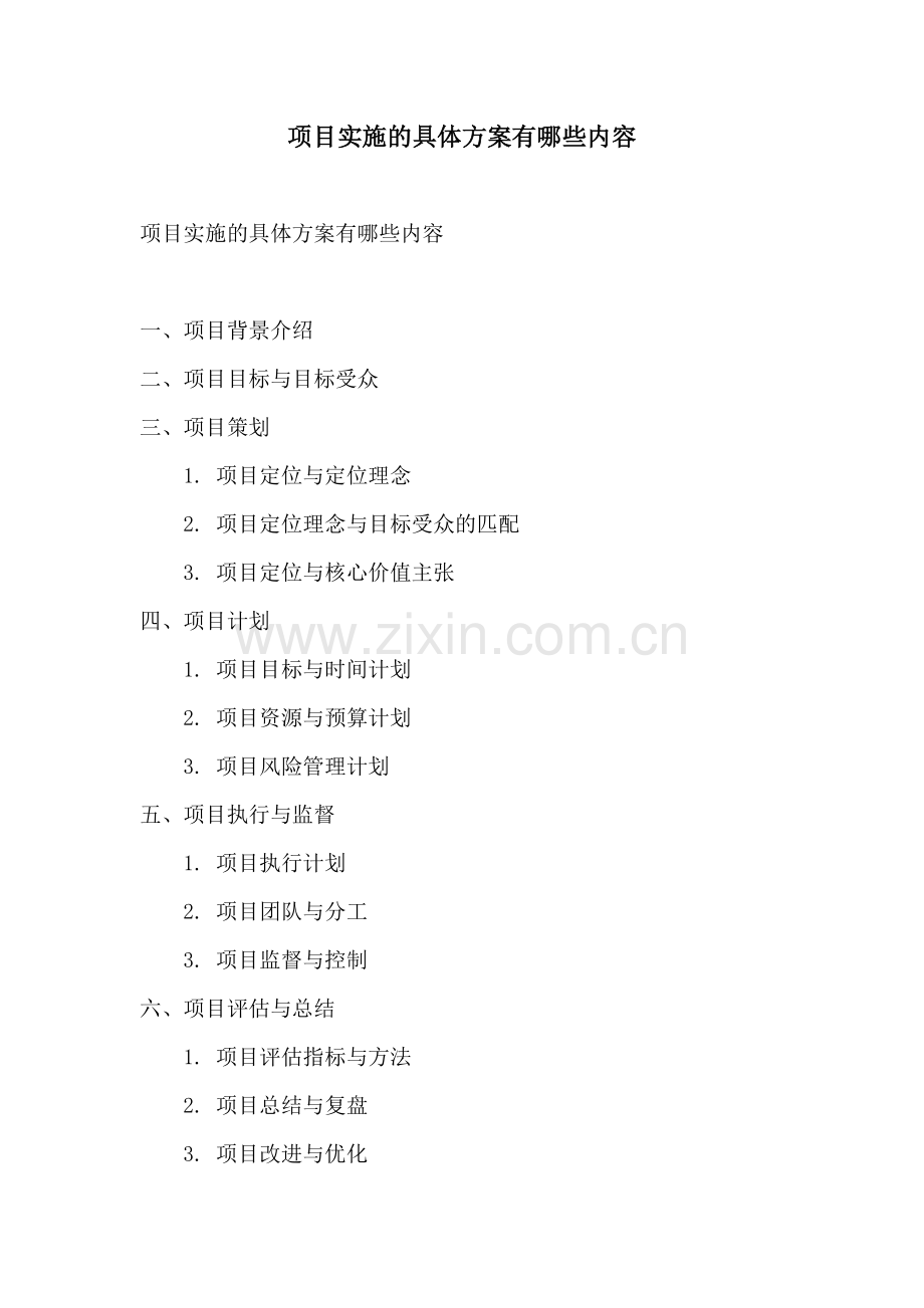 项目实施的具体方案有哪些内容.docx_第1页