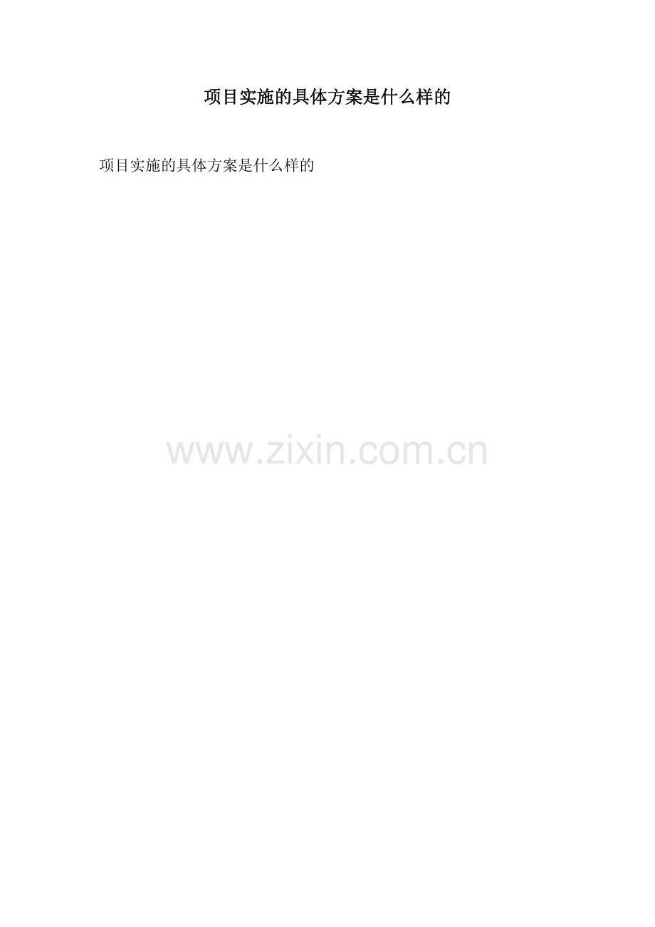 项目实施的具体方案是什么样的.docx_第1页