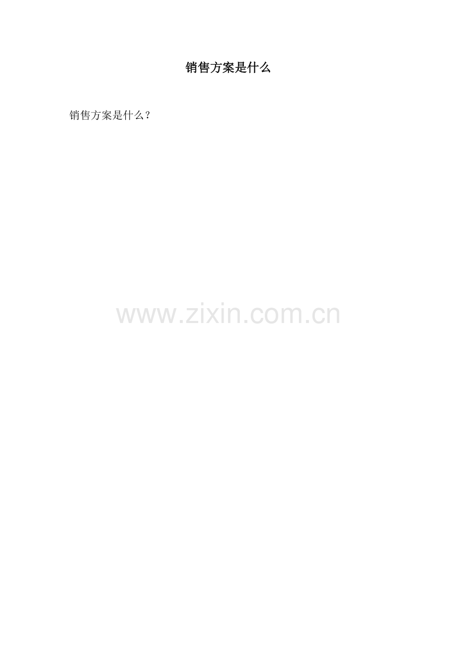 销售方案是什么.docx_第1页