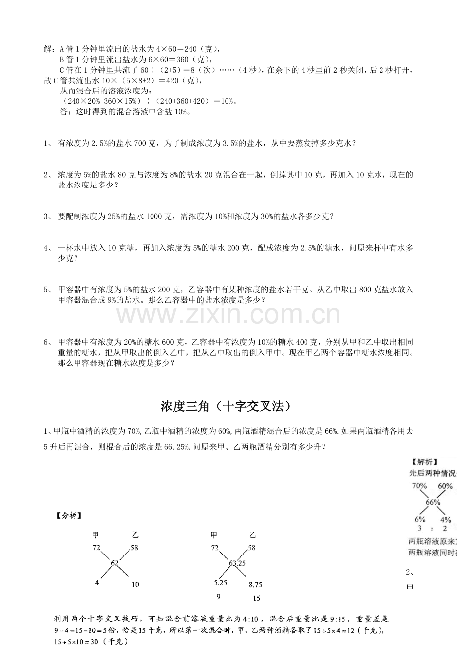 六年级浓度问题应用题合集.doc_第2页