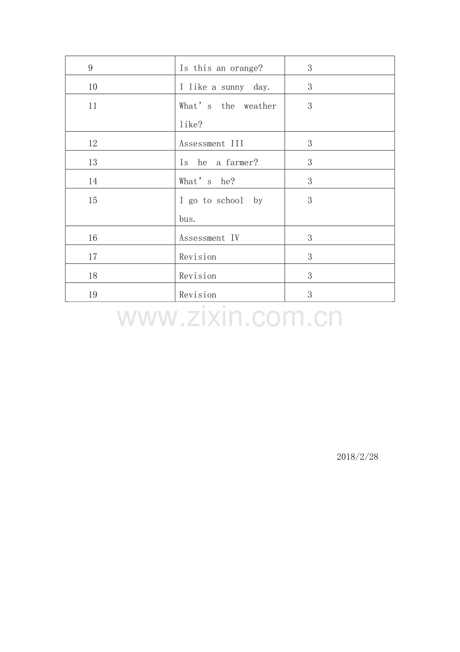 湘少版三年级下册英语教学计划2018.doc_第3页