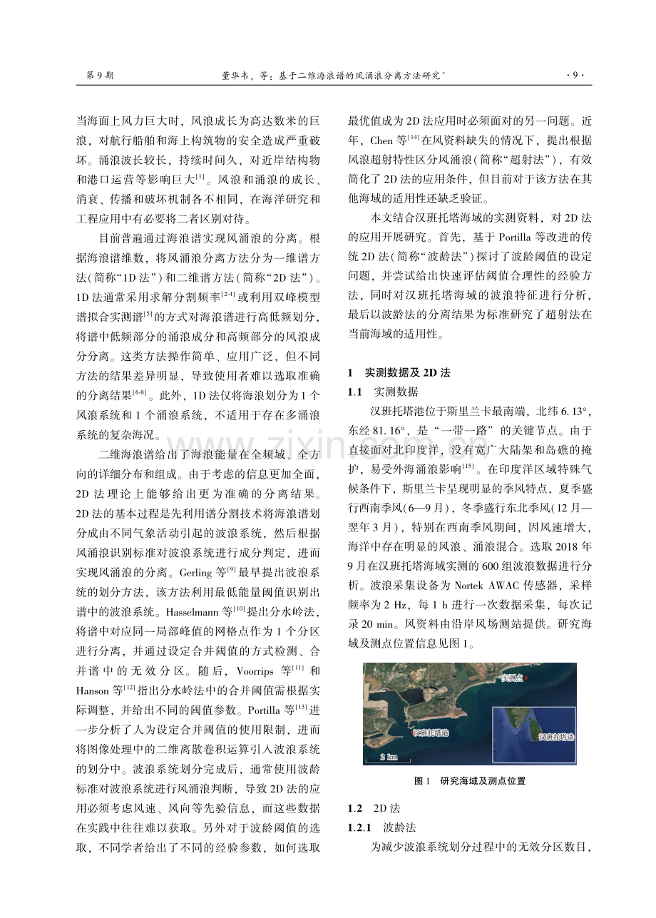 基于二维海浪谱的风涌浪分离方法研究.pdf_第2页