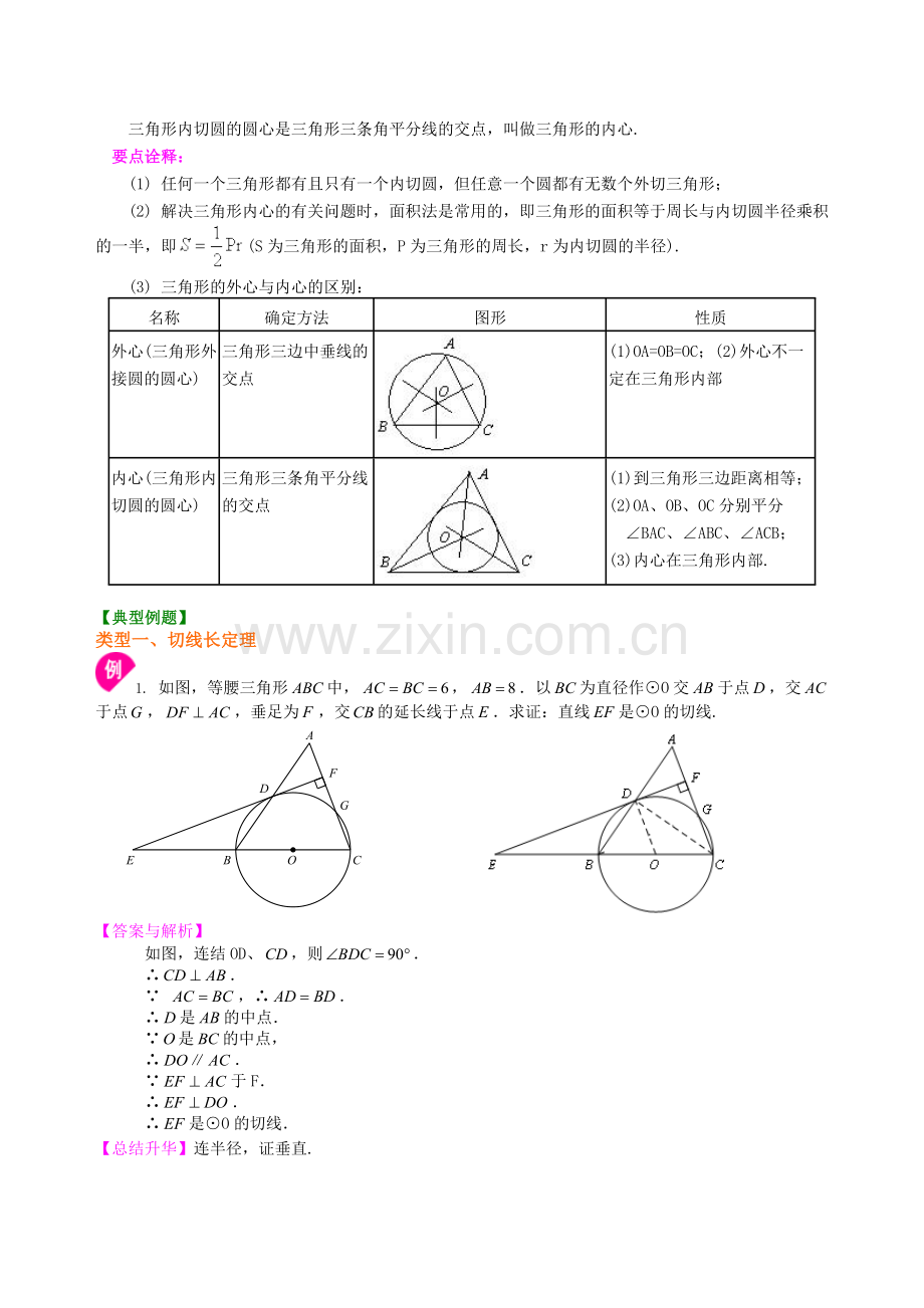 2017届九年级数学中考总复习：切线长定理—知识讲解(提高).doc_第2页