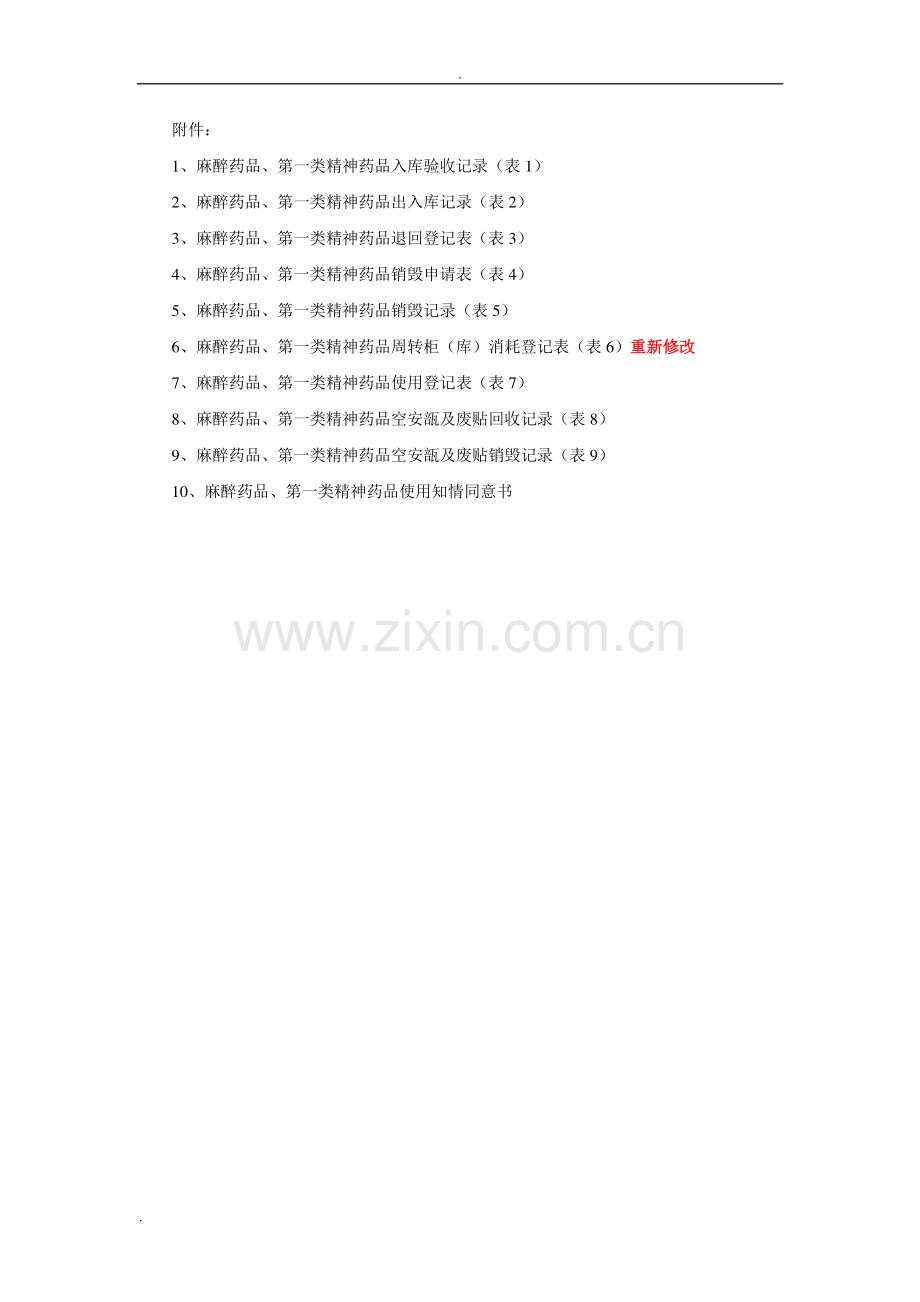 麻醉药品和精神药品管理表格.doc_第1页