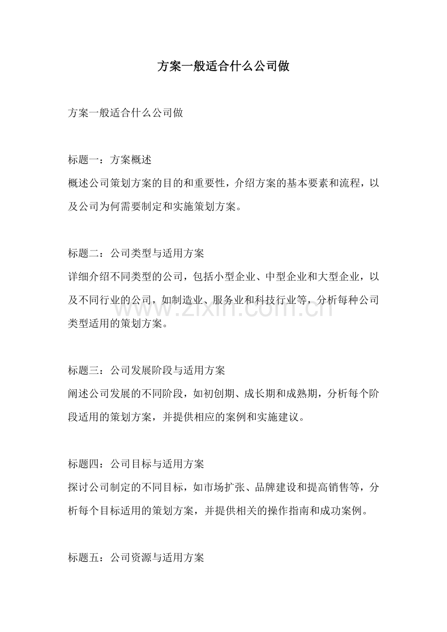 方案一般适合什么公司做.docx_第1页