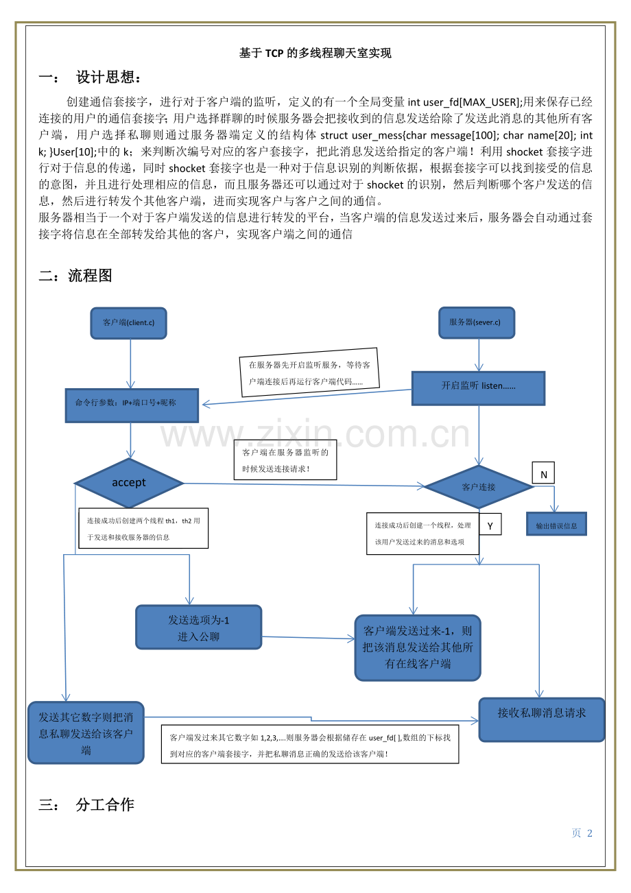 基于TCP的多线程聊天室实现.doc_第2页