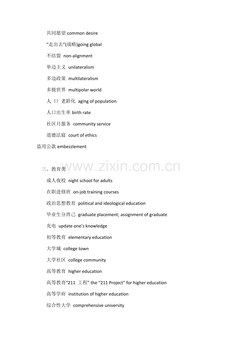 2019英语六级翻译重点词汇-共6页.pdf_第3页