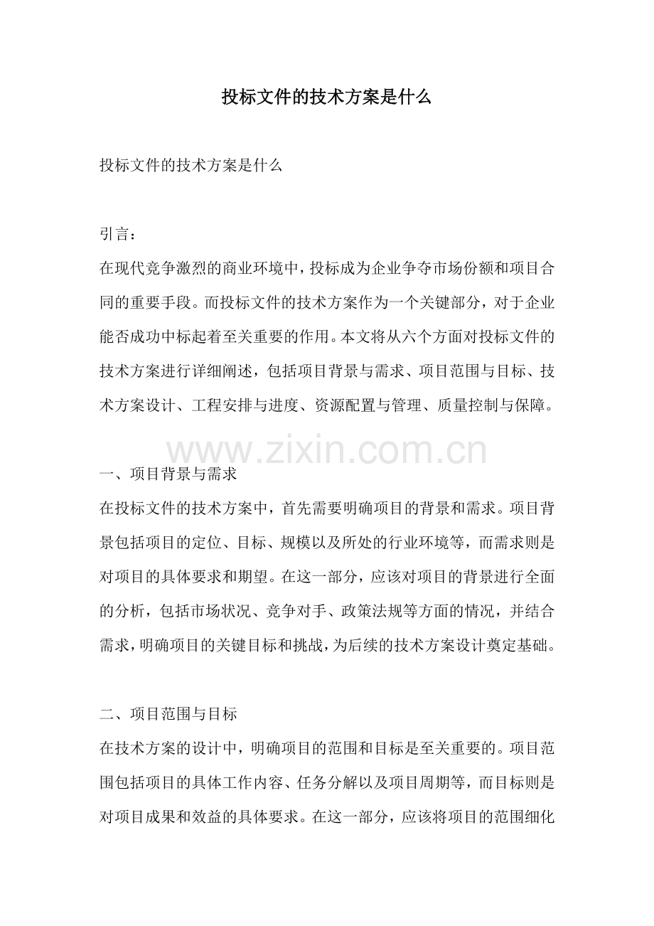 投标文件的技术方案是什么.docx_第1页