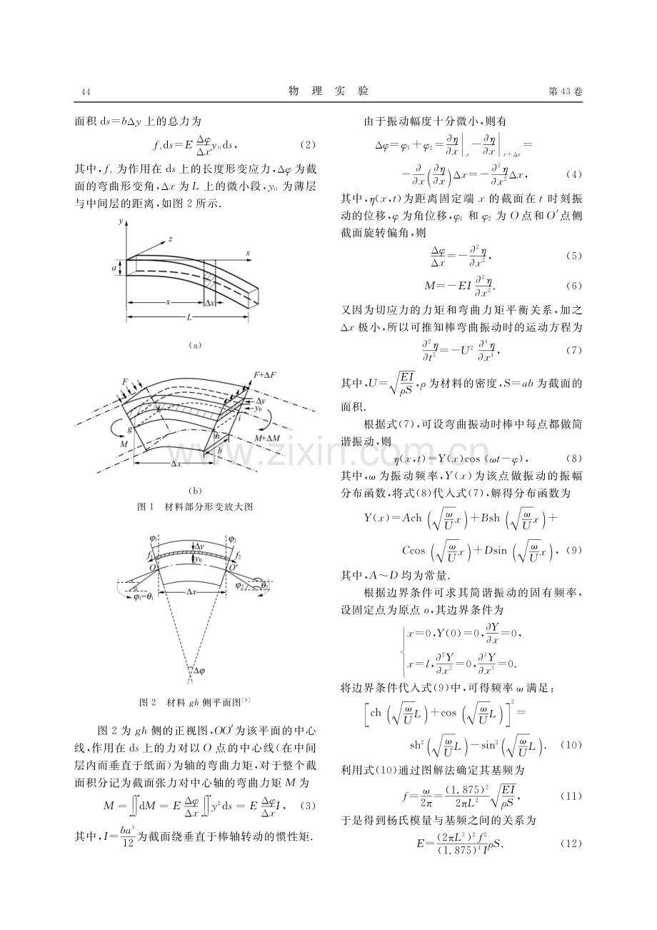 基于固有频率和迈克耳孙干涉测杨氏模量.pdf_第2页