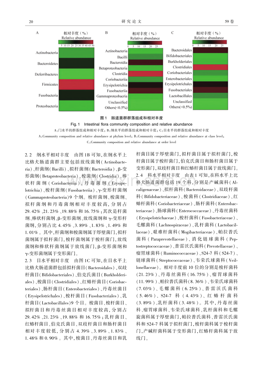 基于高通量测序分析健康比格犬肠道菌群结构.pdf_第3页