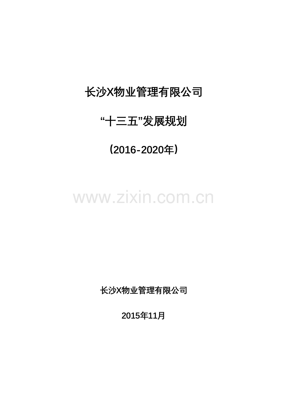 某公司十三五规划模板DOC.doc_第1页