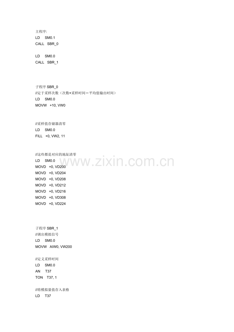 S7-200PLC模拟量求平均值程序.doc_第1页