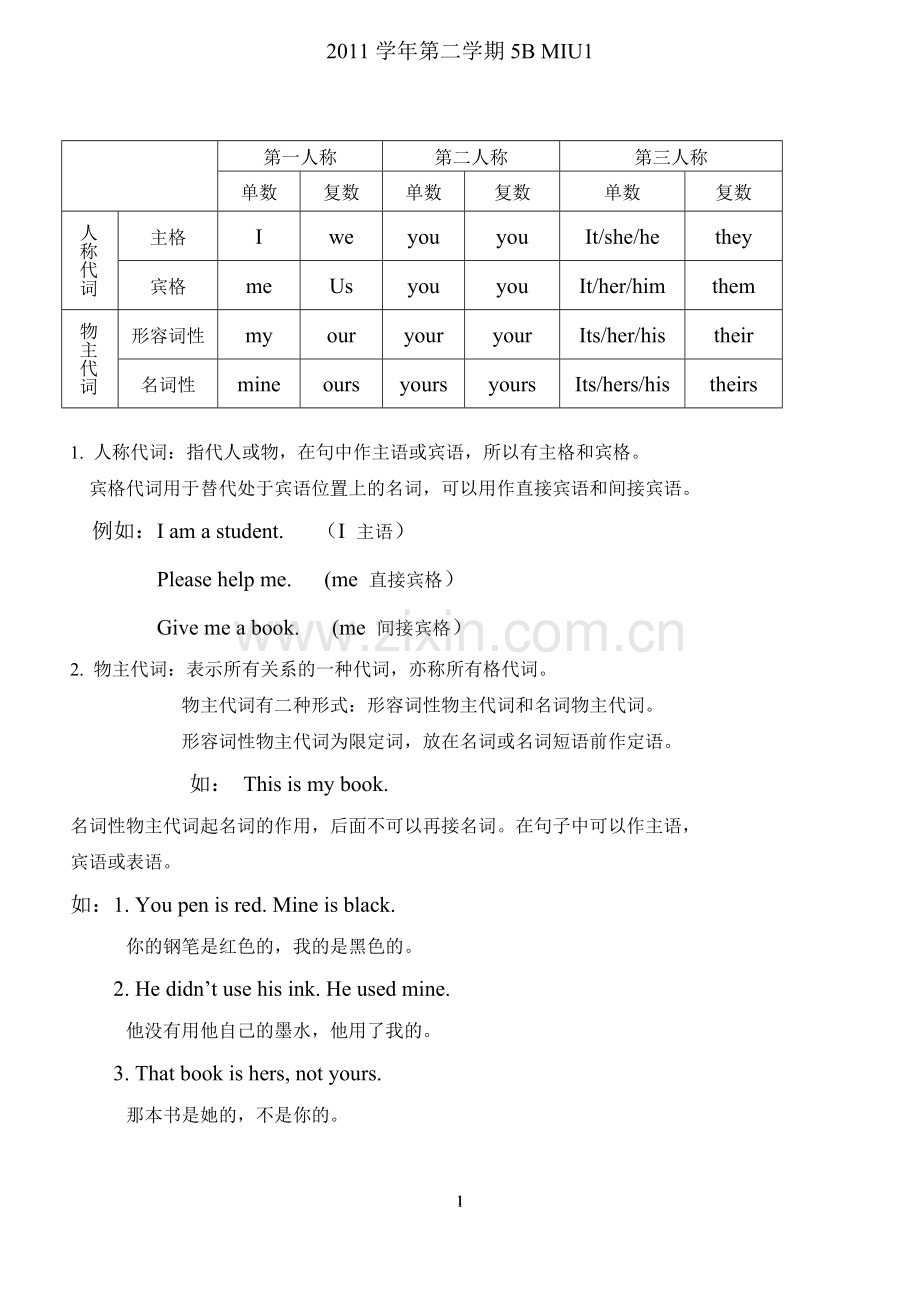 沪教版牛津英语5BM1U1知识点.doc_第2页