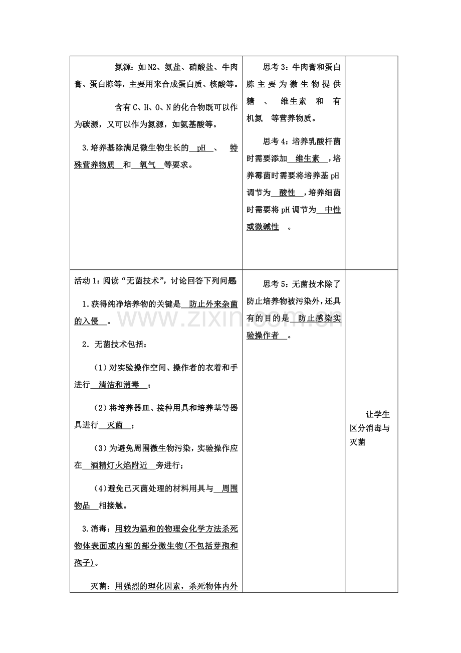 《微生物的实验室培养》教学设计.doc_第3页