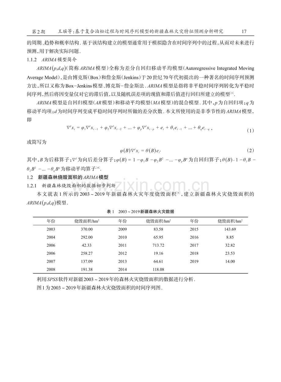 基于复合泊松过程与时间序列模型的新疆森林火灾特征预测分析研究.pdf_第2页