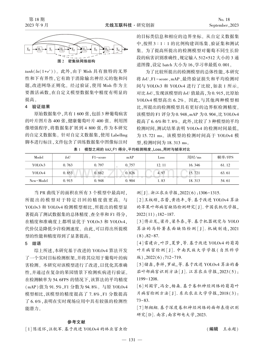 基于改进YOLOv4的葡萄叶片病害检测与识别算法.pdf_第3页