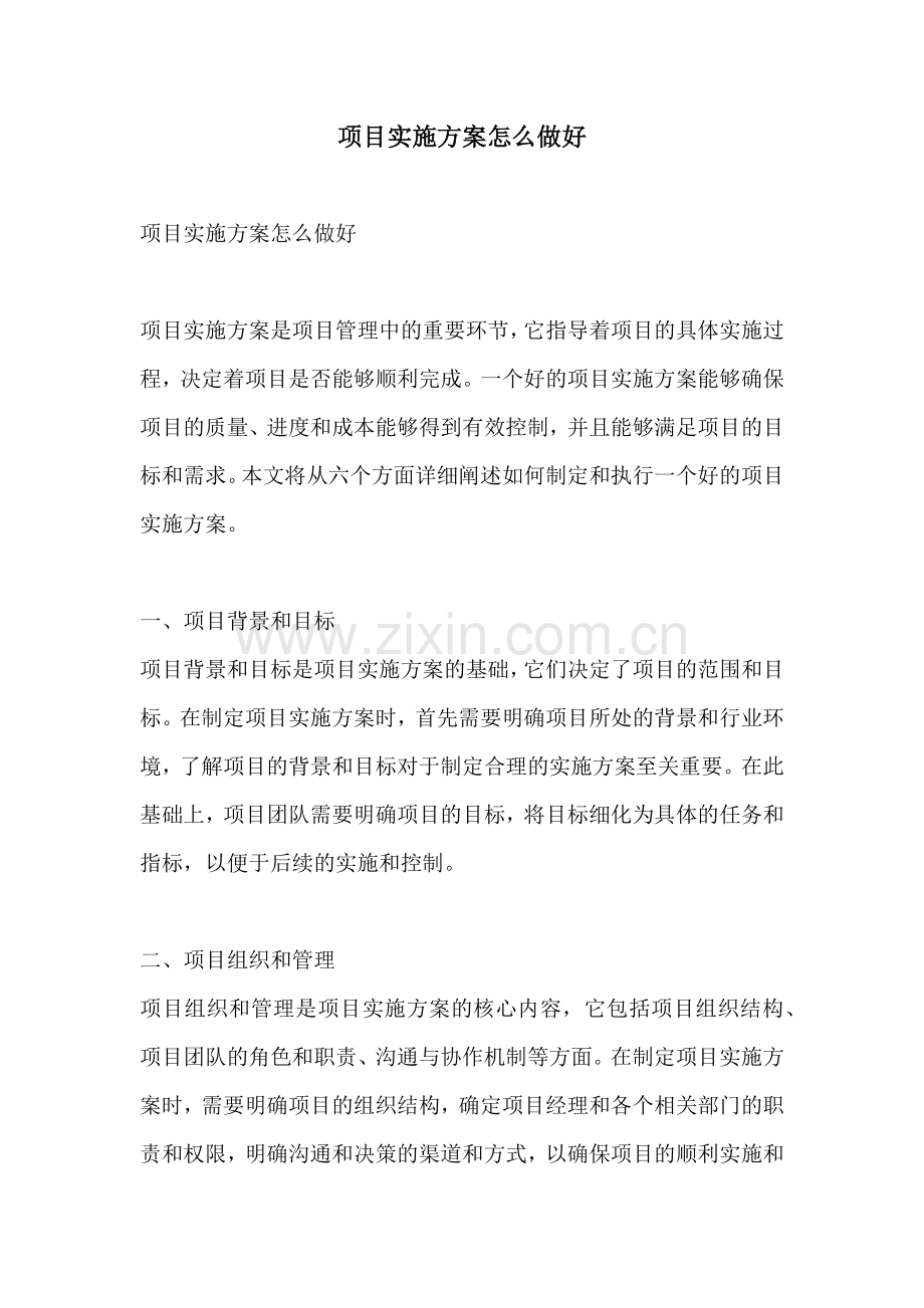 项目实施方案怎么做好.docx_第1页