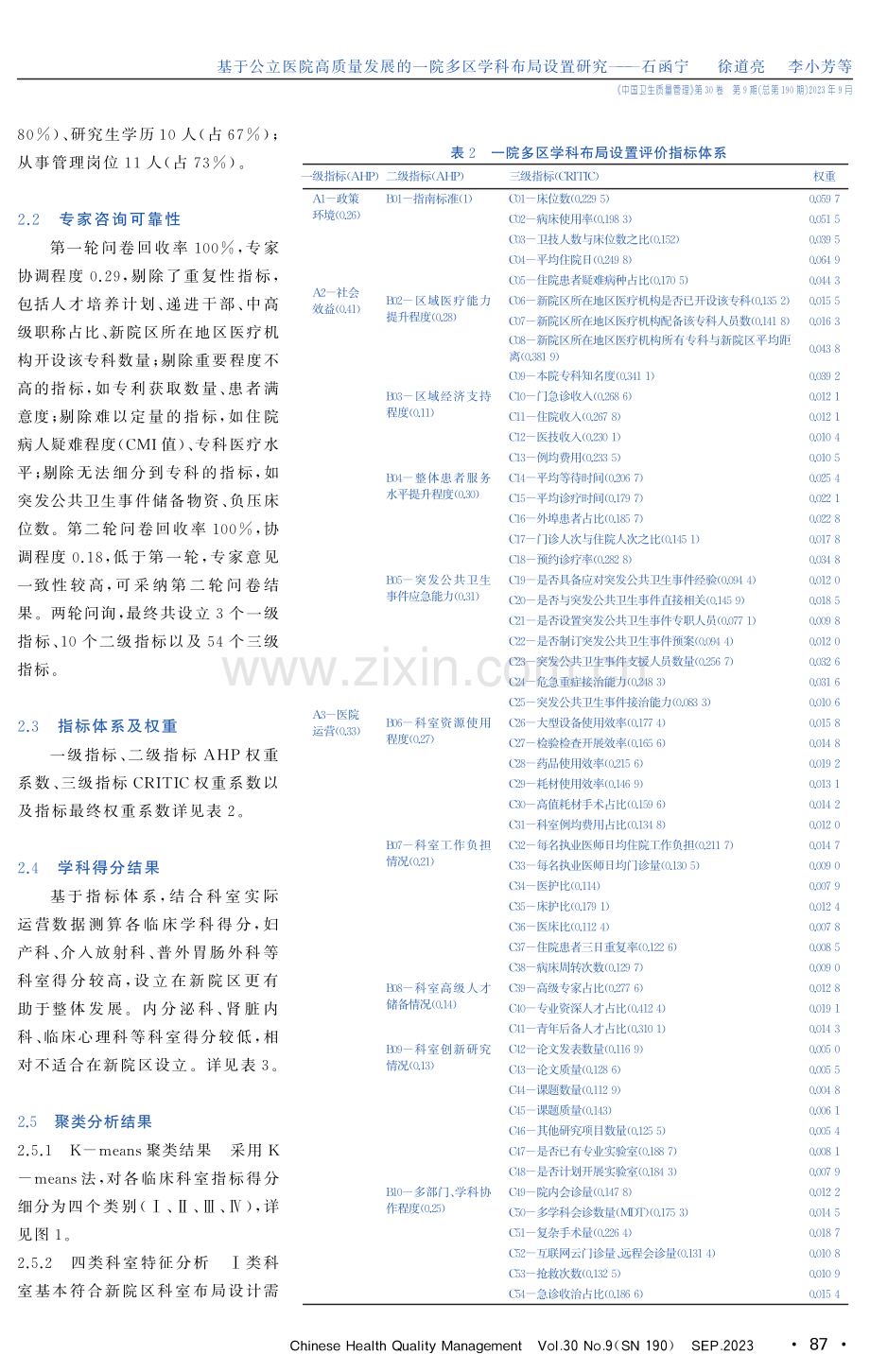 基于公立医院高质量发展的一院多区学科布局设置研究.pdf_第3页