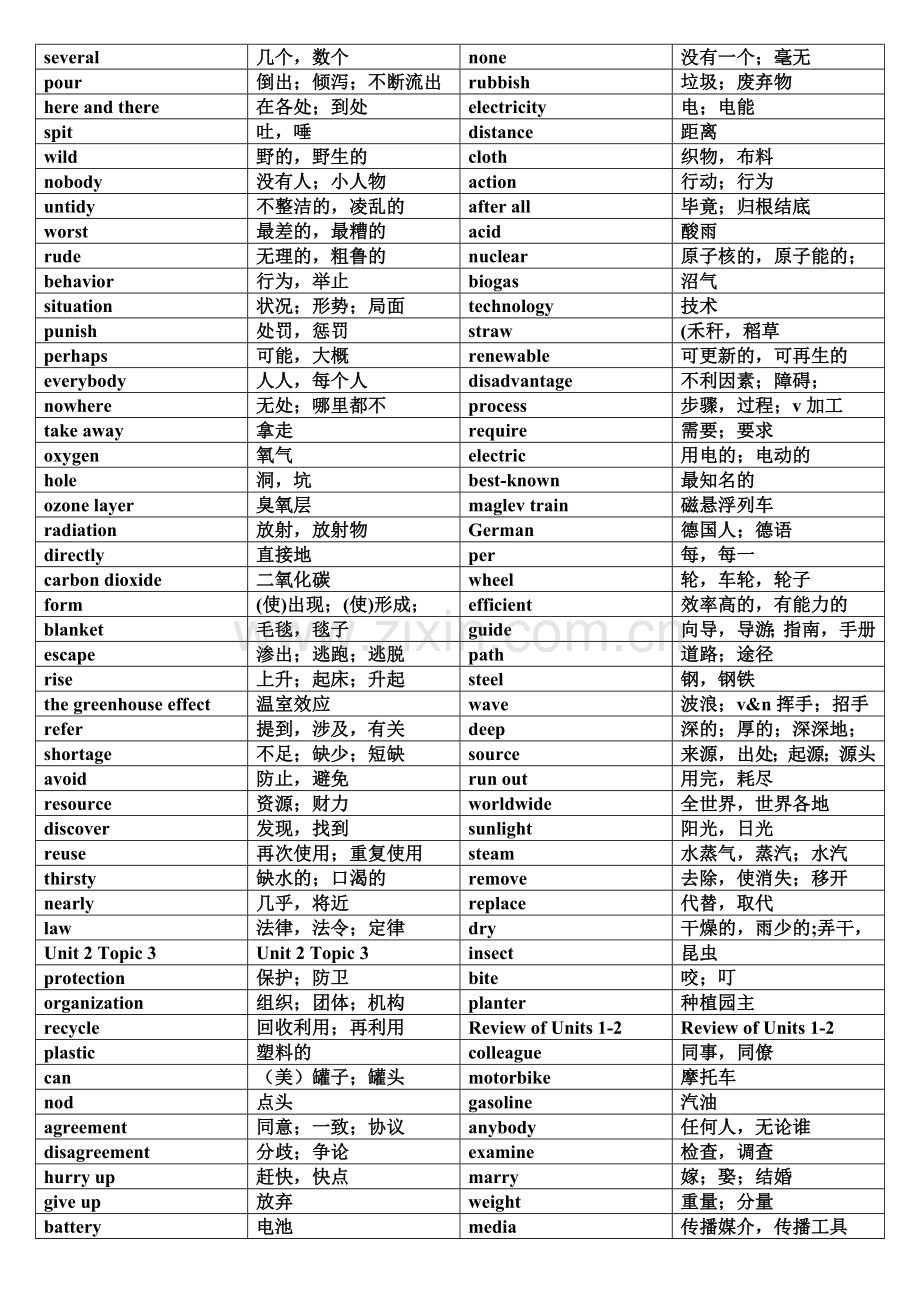 仁爱版九年级上册单词表背诵版.doc_第3页