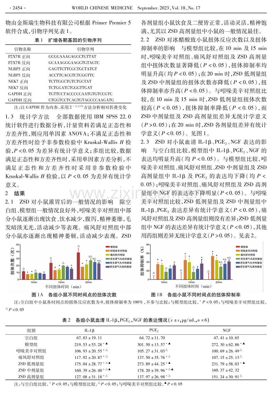 基于嘌呤配体P2X门控离子通道型受体7的资生肾气丸镇痛机制研究.pdf_第3页