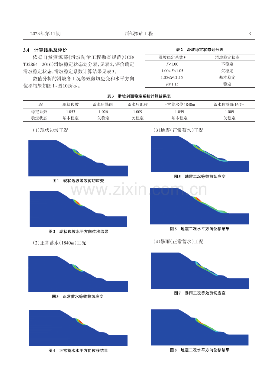 基于强度折减法的兵团第四师某水库库坝区滑坡稳定性评价.pdf_第3页