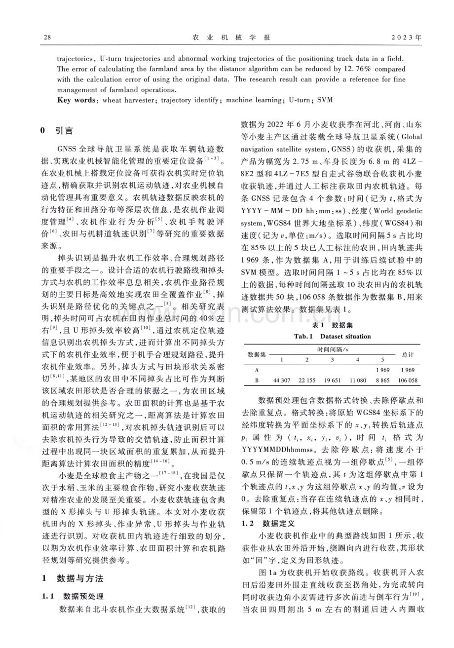 基于机器学习的小麦收获机掉头轨迹识别.pdf_第2页