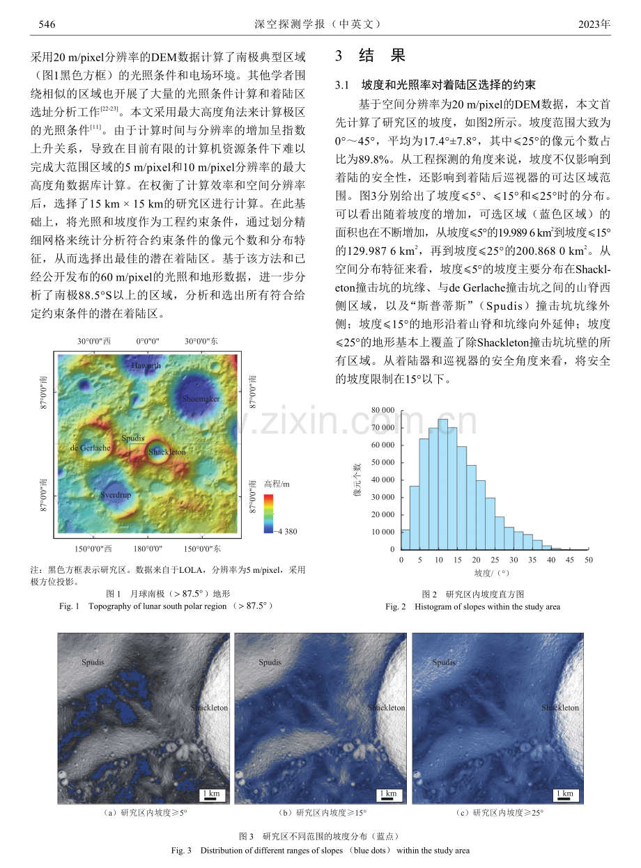 基于光照和坡度约束的月球南极着陆选址分析.pdf_第3页