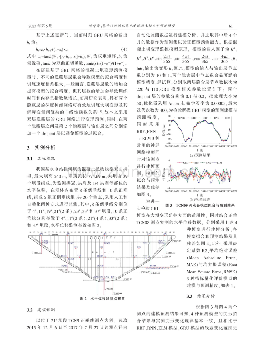 基于门控循环单元的混凝土坝变形预测模型.pdf_第3页