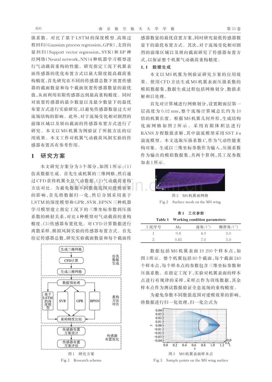 基于机器学习的机翼气动载荷重构及传感器优化布置.pdf_第3页