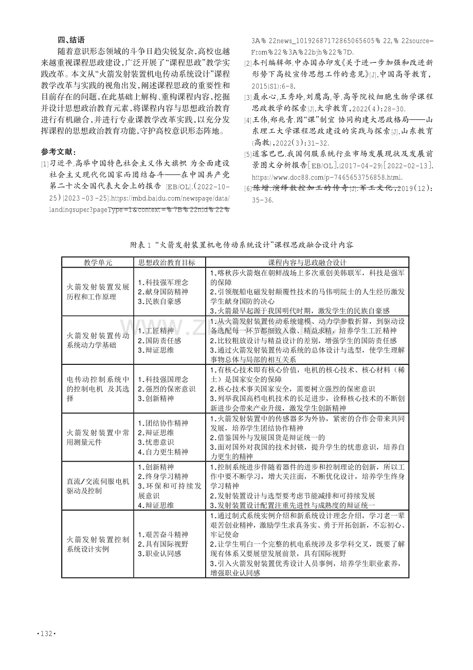 基于课程思政理念的专业课教学改革实践——以“火箭发射装置机电传动系统设计”为例.pdf_第3页