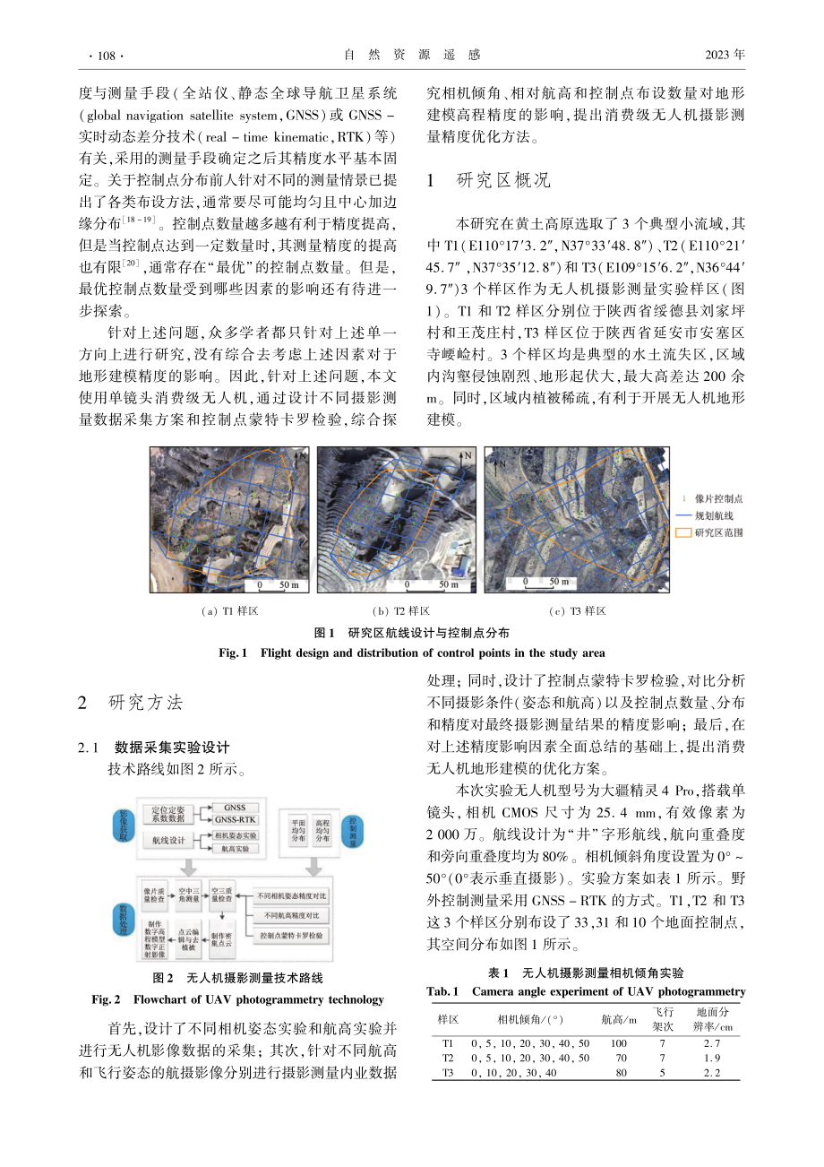 基于控制点蒙特卡罗检验的无人机地形建模精度影响因素研究.pdf_第2页