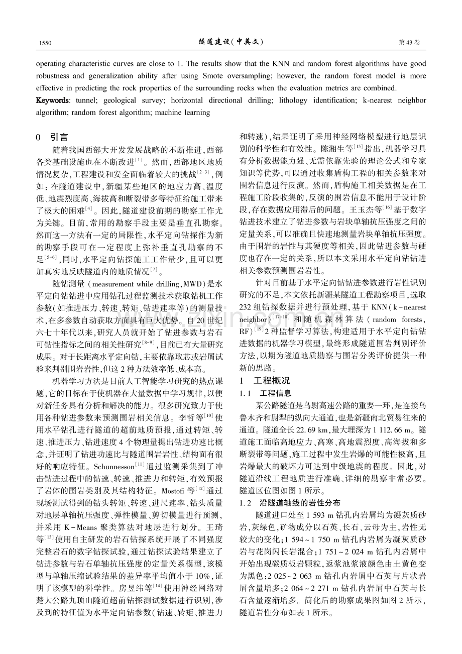 基于机器学习的隧道地质勘察岩性识别分析及应用研究.pdf_第2页