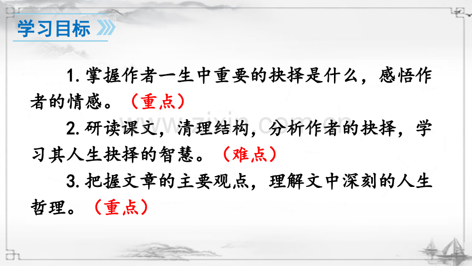 部编人教版八年级语文下册《我一生中的重要抉择》优秀课件.ppt_第3页