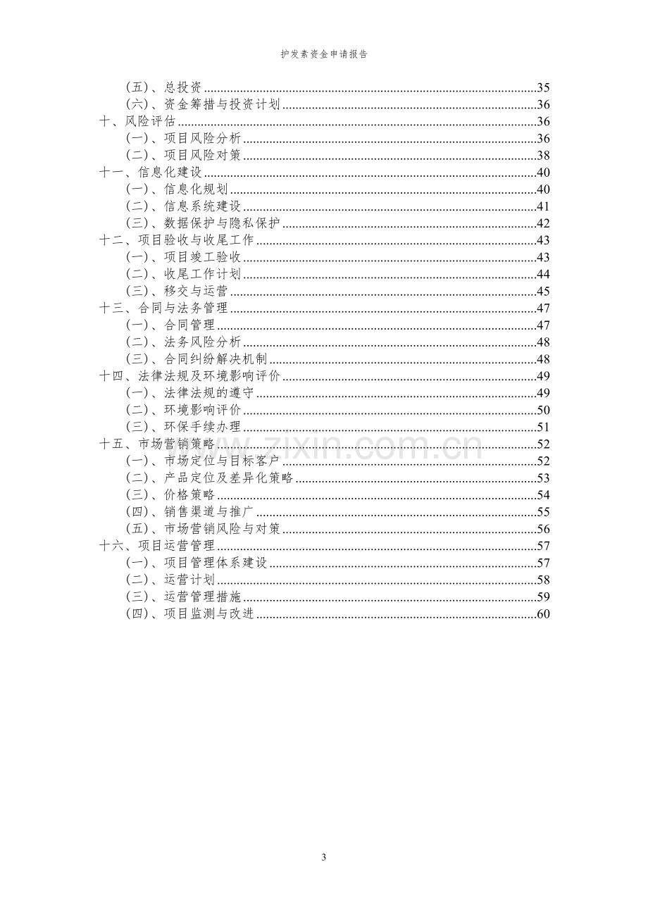 2024年护发素投资项目资金申请报告.docx_第3页