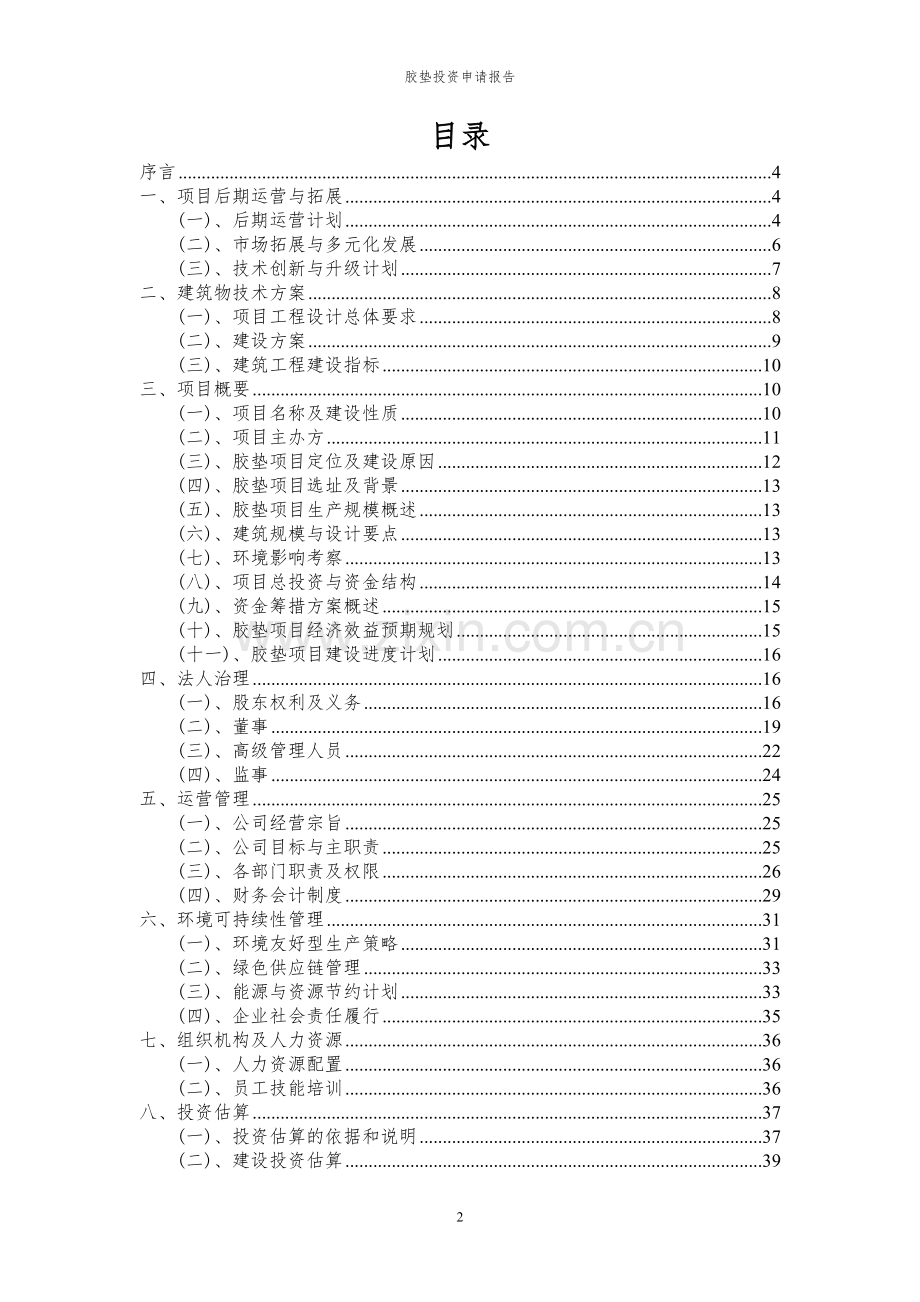 2024年胶垫投资申请报告书.docx_第2页