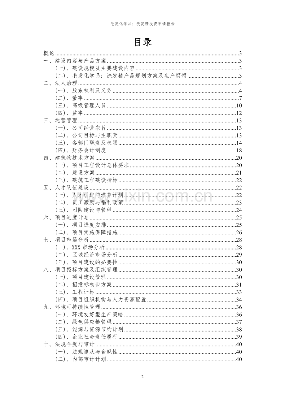 2023年毛发化学品：洗发精项目投资申请报告.docx_第2页