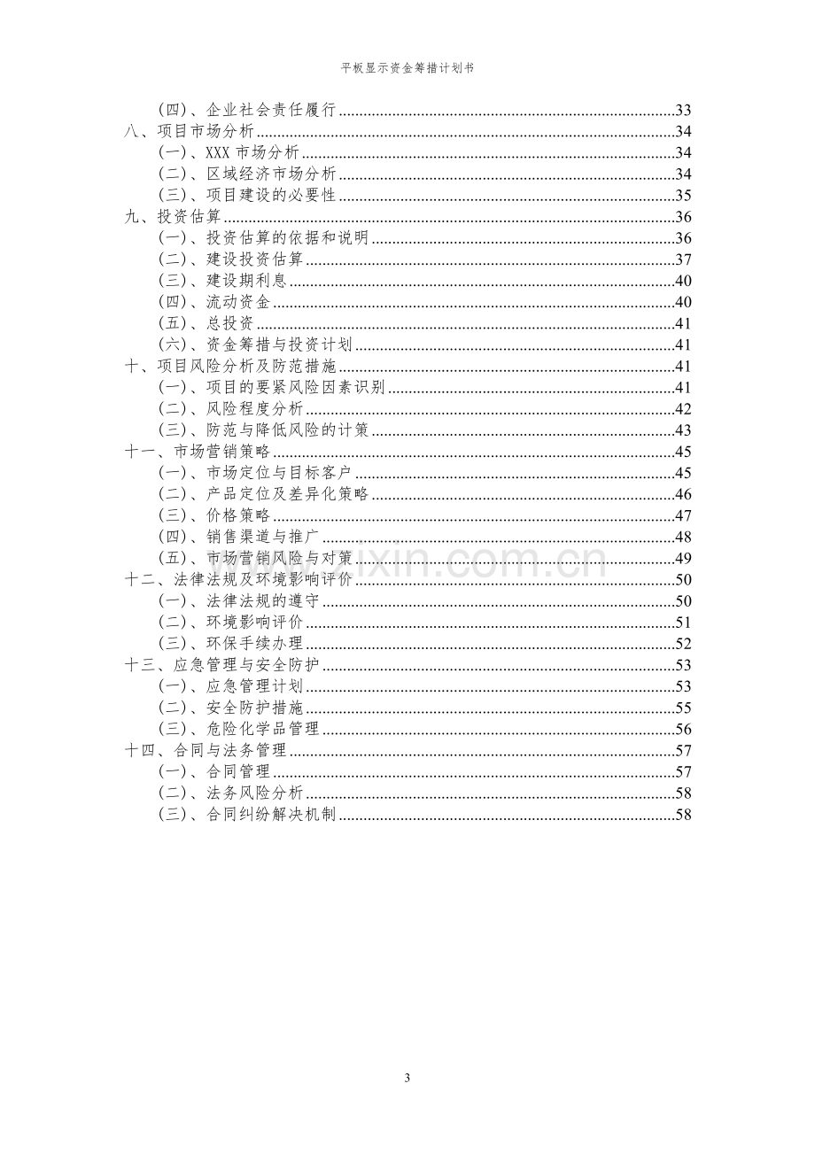 2024年平板显示项目资金筹措计划书.docx_第3页