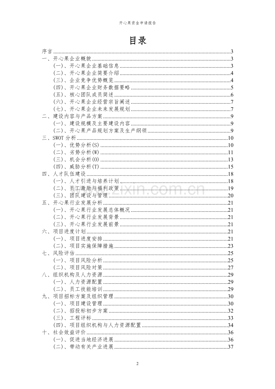 2024年开心果投资项目资金申请报告书.docx_第2页