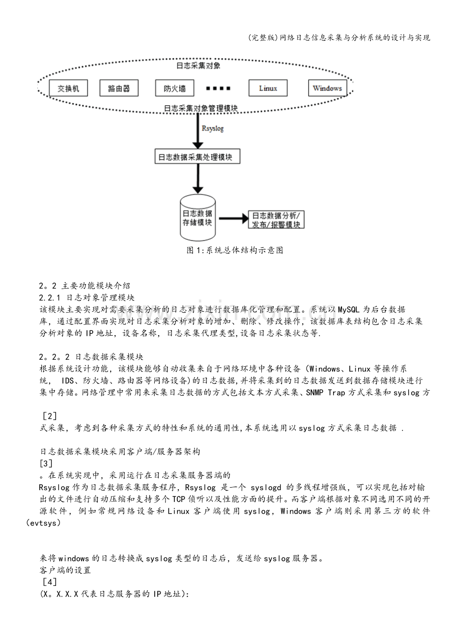 网络日志信息采集与分析系统的设计与实现.doc_第2页