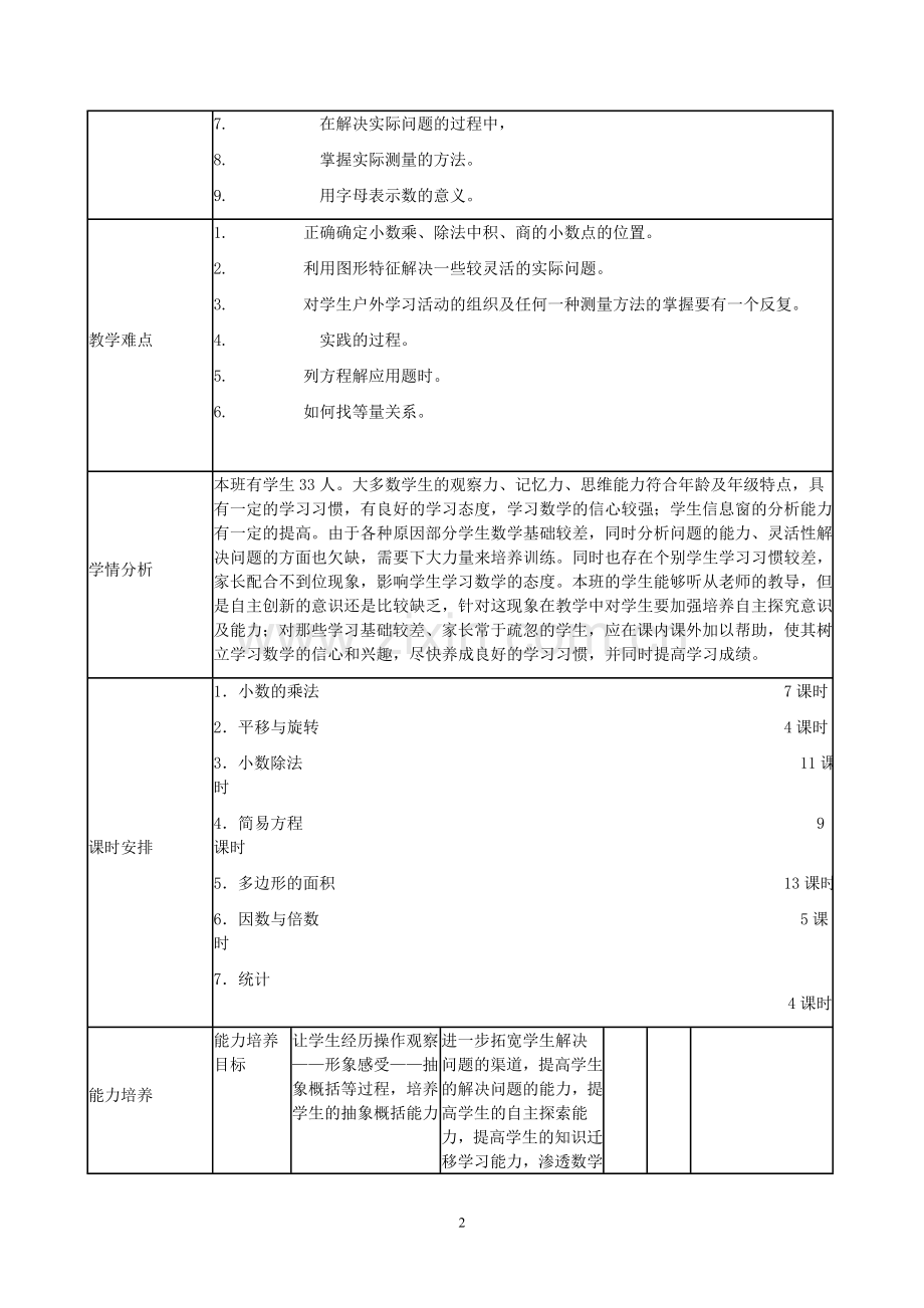 青岛版小学五年级数学上册教案[全册].doc_第2页